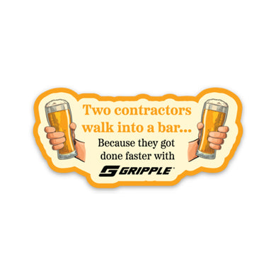 Gripple Hard Hat Stickers – “Two Contractors”