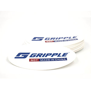 Gripple Hard Hat Stickers – “Not Made in China” (pack of 25)